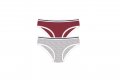 Cotonella dámské kalhotky GD315 2PACK  bordeaux/šedá  | Vermali.cz